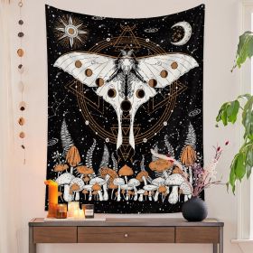 European Retro Mushroom Hanging Cloth Plant Homestay Tapestry (Option: E-95X75CMInstallation package)